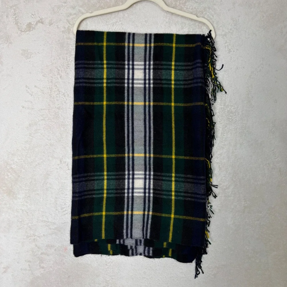 Moffat Scotland Cashmere Wool Tartan Plaid Throw Blanket Fringed Heritage Cozy